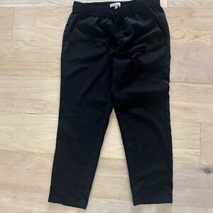Banana Republic Black Cropped Elastic Waist Pants